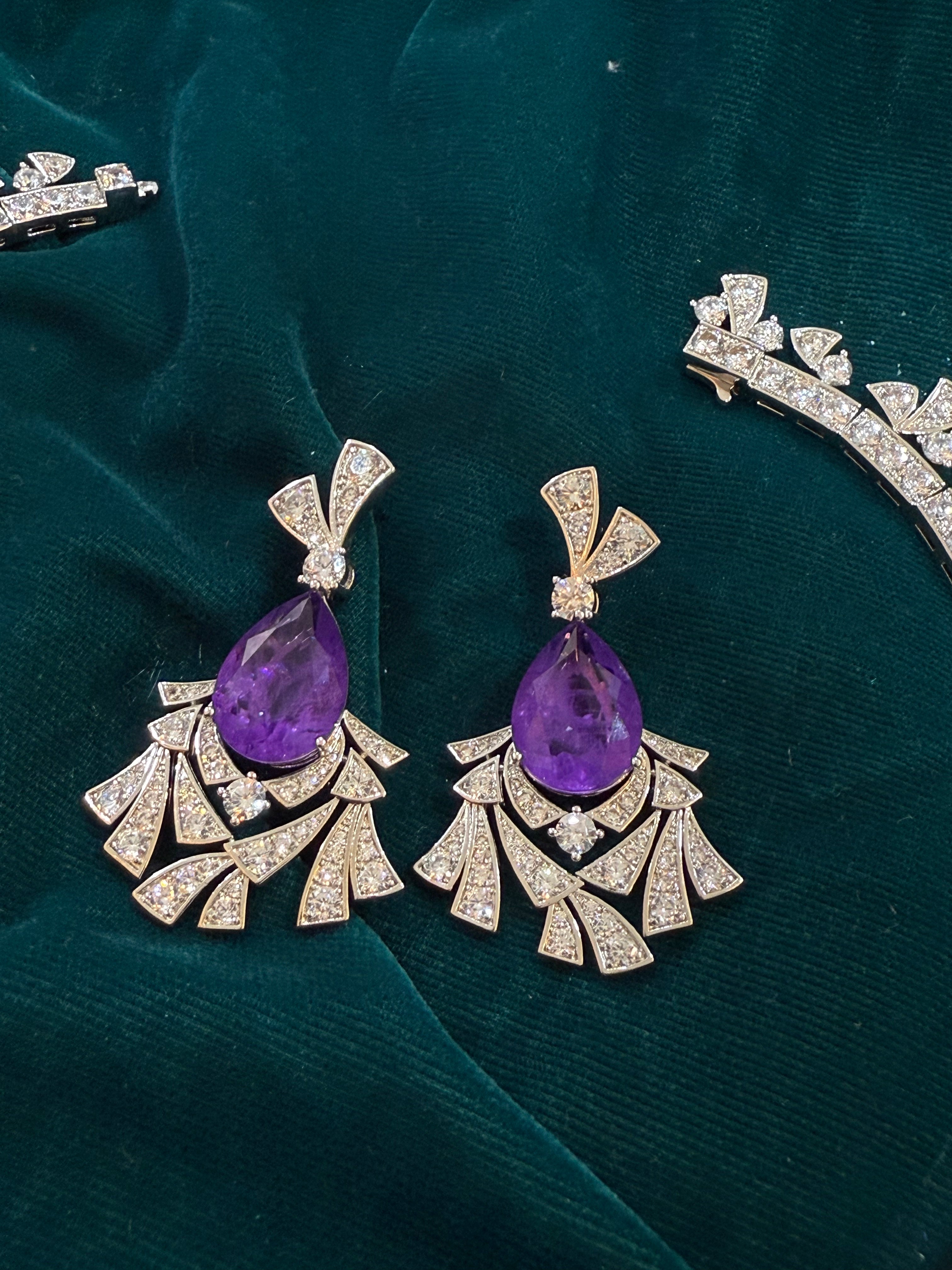 Austrian Crystal Purple Royal Luxury-Mivanaa